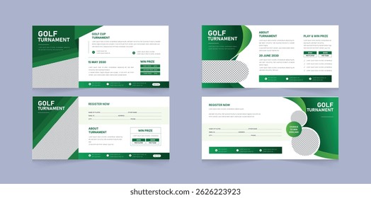 Golf Tournament Social Media Cover Banner – Clean and Modern Sports Event Layout for Club Championship or Promotional.