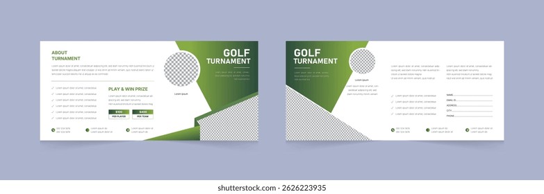 Golf Tournament Social Media Cover Banner – Clean and Modern Sports Event Layout for Club Championship or Promotional.