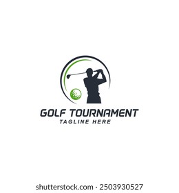 Golf Tournament Symbol. Golf championship logo symbol vector template.