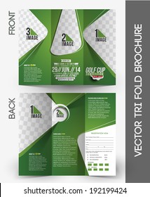 Golf Tournament Tri-Fold Mock Up & Brochure Design