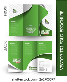 Golf Tournament Tri-fold Mock Up & Brochure Design