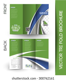 Golf Tournament Tri-fold Mock Up & Brochure Design