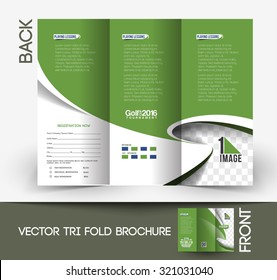 Golf Tournament Tri-Fold Mock Up & Brochure Design