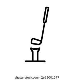 Golf Tournament Vector Line Icon Design