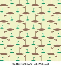 Golf trendy design repeating seamless pattern vector illustration background