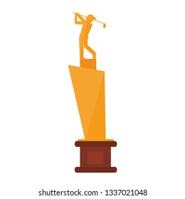 Golf trophy cup symbol