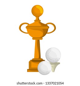 Golf trophy cup symbol