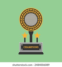 Golf Trophy Illustration perfect for sports theme