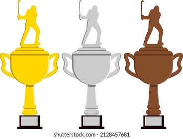 golf trophy perfect for design project