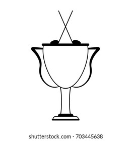 golf trophy vector illustration