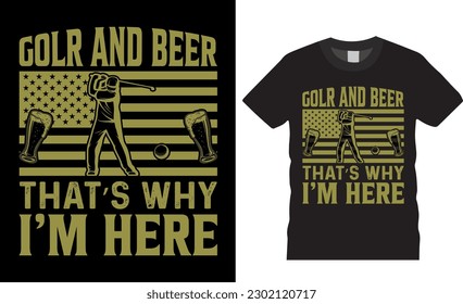 Golf t-Shirt Design my retirement plan. Typography premium vector Template.
