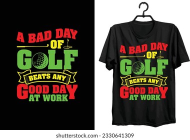 Golf T-shirt Design. Typography, Custom, Vector t-shirt design. World golf t-shirt design for golf lovers and players.
