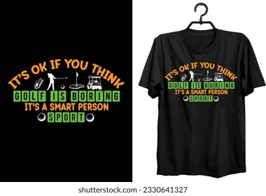 Golf T-shirt Design. Typography, Custom, Vector t-shirt design. World golf t-shirt design for golf lovers and players.

