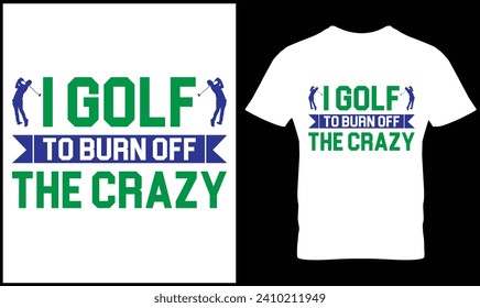 Golf t-shirt design vector graphic.