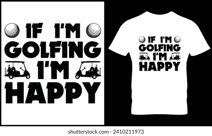 Golf t-shirt design vector graphic.