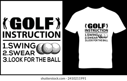 Golf t-shirt design vector graphic.