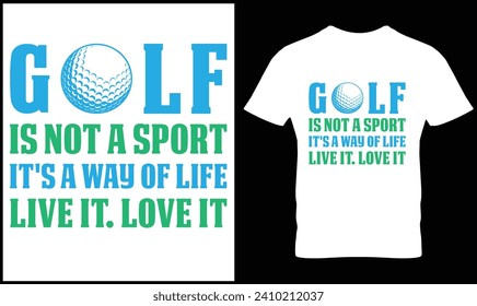 Golf t-shirt design vector graphic.