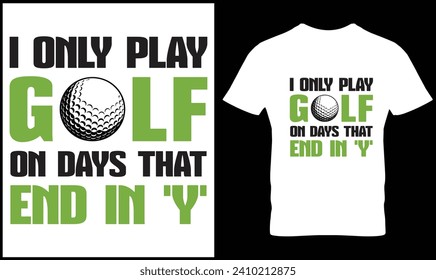 Golf t-shirt design vector graphic.