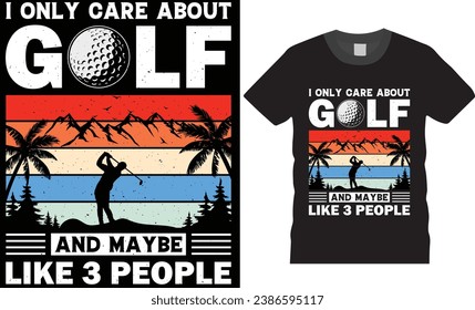 Golf Typography t shirt design vector template. Awesome golf t-shirt design high-quality t shirt, Golf design ready for print fashion poster vector.