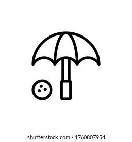 Golf umbrella concept line icon. Simple element illustration. Golf umbrella concept outline symbol design from golf set. Can be used for web and mobile