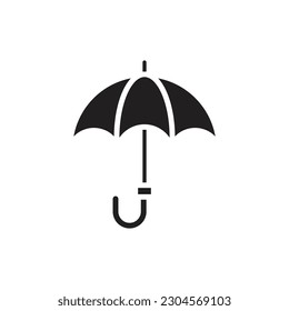 Golf Umbrella Filled Icon Vector Illustration