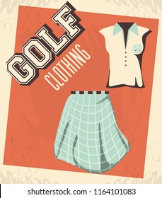 golf uniform femenine shirt and skirt