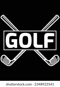 Golf vector art design, eps file. design file for t-shirt. SVG, EPS cuttable design file