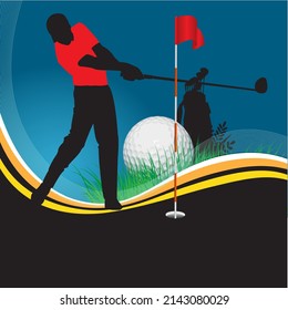 Golf vector art suitable for advertising posters.