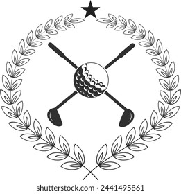 Golf Vector Design, Golf Game Vector Set, Golf Logo,  Golf Typography, Trendy Illustration Graphics Pack, Stylish  Art,  illustration Designs, Sports Collection