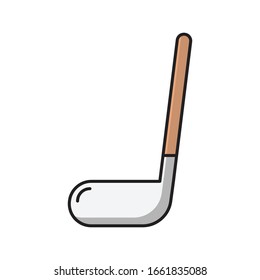 golf vector flat color icon 