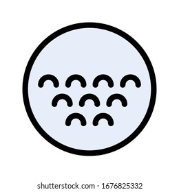 golf vector flat color icon 