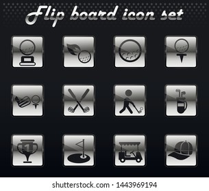 golf vector flip mechanical icons for user interface design