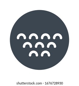 golf vector glyph color icon 