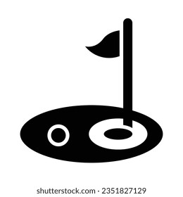 Icono De Glifo Vector De Golf Para Uso Personal Y Comercial.
