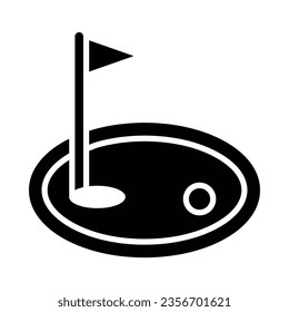 Golf Vector Glyph Icon For Personal And Commercial Use.

