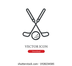 Golf vector icon. Editable stroke. Symbol in Line Art Style for Design, Presentation, Website or Apps Elements, Logo. Pixel vector graphics - Vector