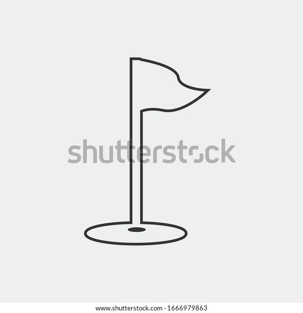 Golf vector icon\
illustration sign