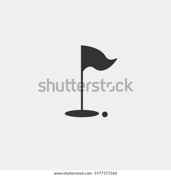 Golf vector icon\
illustration sign