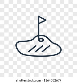 Golf vector icon isolated on transparent background, Golf logo concept