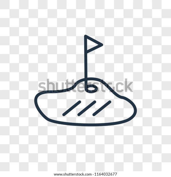 Golf vector icon isolated on transparent\
background, Golf logo\
concept