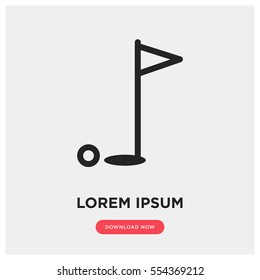 Golf vector icon, sports symbol. Modern, simple flat vector illustration for web site or mobile app