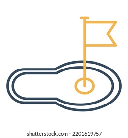 Golf Vector Icon which is suitable for commercial work and easily modify or edit it

