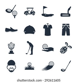 Golf Vector Icons Set Stock Vector (Royalty Free) 292611605 | Shutterstock