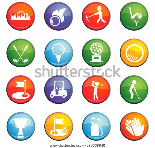 golf vector icons\
for user interface design