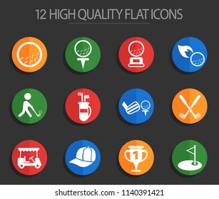 golf vector icons for web and user interface design