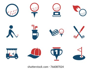 golf vector icons for web and user interface design