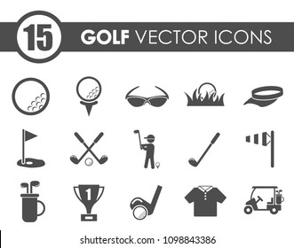 golf vector icons for your creative ideas