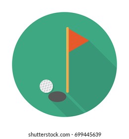 Golf vector illustration flat design with long shadow. Vector illustration