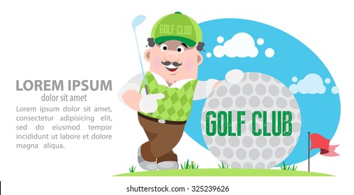 Golf vector illustration, golf infographic