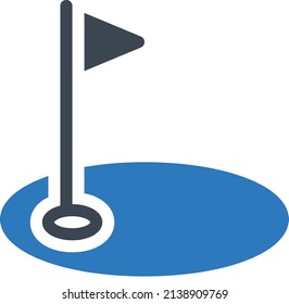 golf vector illustration isolated on a transparent background. glyph vector icons for concept or web graphics.